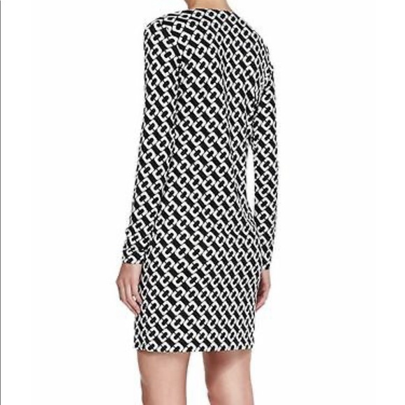 Diane Von Furstenberg Reina Dress in Iconic Chain Link Print Size 4 - Picture 3 of 14